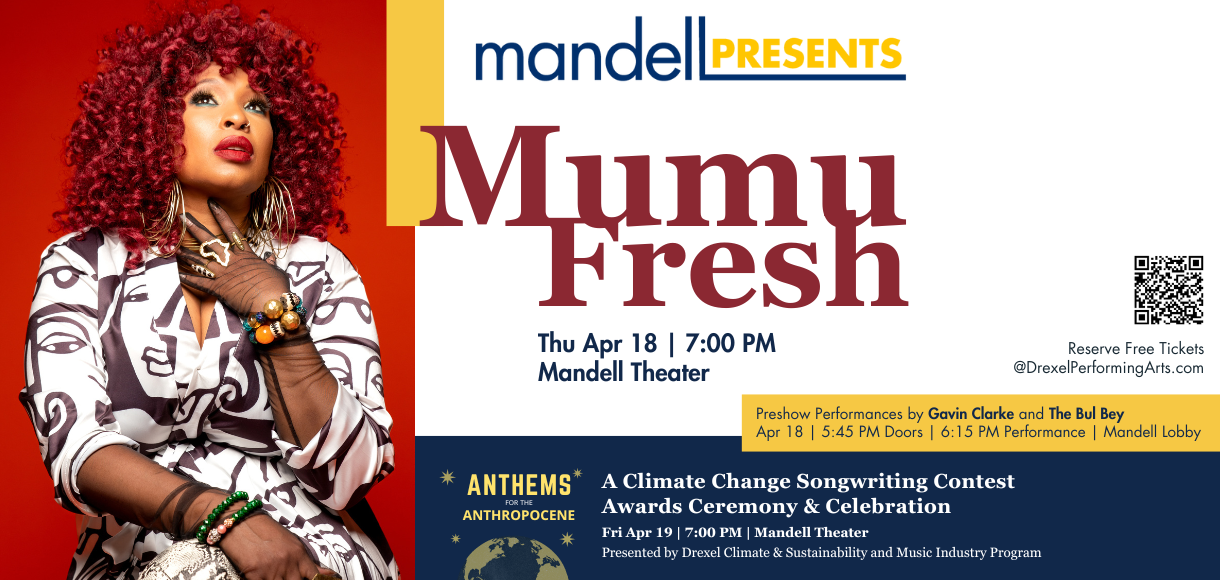 Mumu Fresh Thursday April 18 | 7pm, Mandell Theater